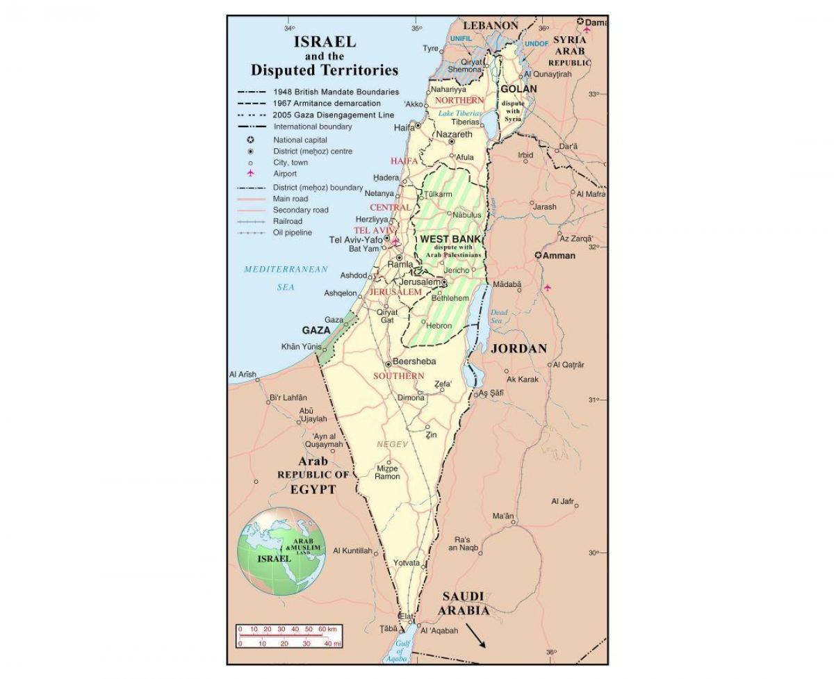 карта на израел аеродроми