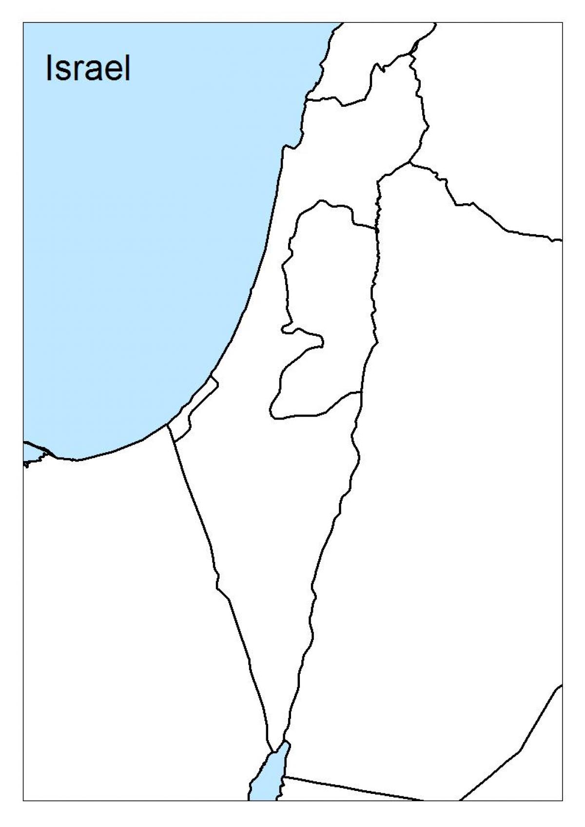карта на израел празно