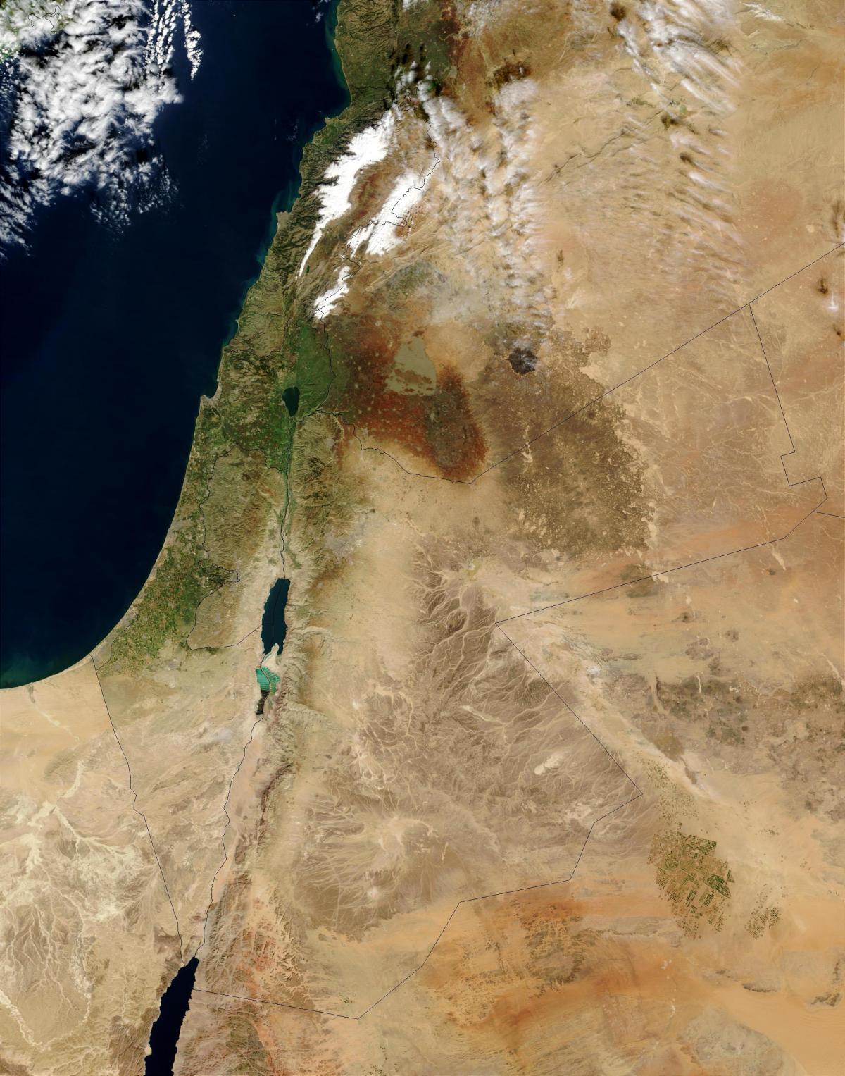 карта на израел satellite 