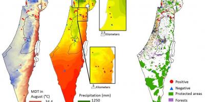 Карта на израел клима