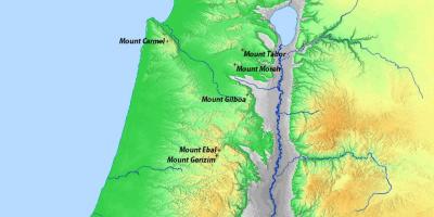 Карта на израел планините